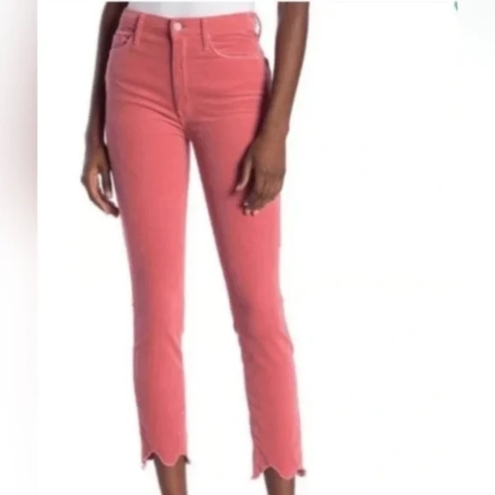 Mother High Waisted Looker Ankle corduroy jeans in the color "Hopscotch" - 24